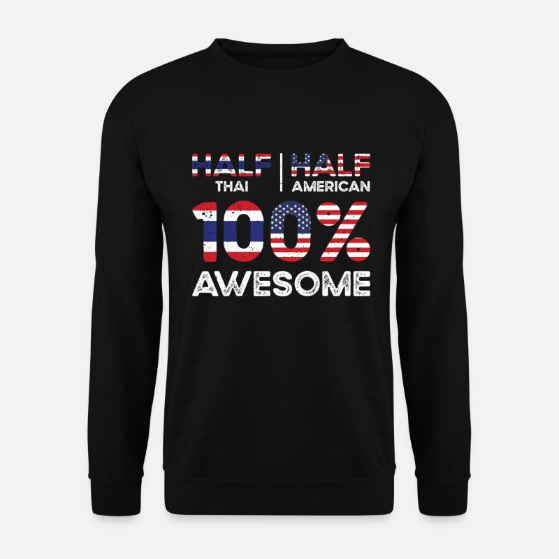 Né Thaïlande Thaïlande États-Unis - Sweat-shirt Unisexe - noir