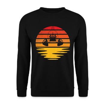 Fitness Retro - Unisex Sweatshirt - black - Front - Alina (178cm) & Michal (187cm)