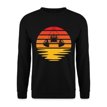 Fitness Retro - Unisex Sweatshirt - black - Front - Alina (178cm) & Michal (187cm)