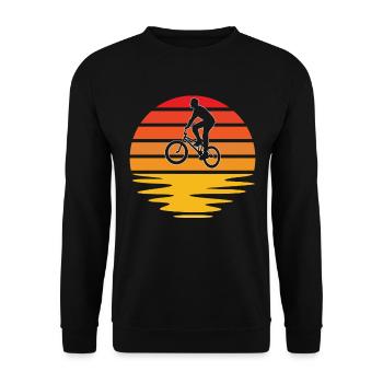 BMX Retro - Unisex Pullover - Schwarz - Vorne - Alina (178cm) & Michal (187cm)