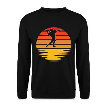Football Rétro - Sweat-shirt Unisexe - noir - Devant - Alina (178cm) & Michal (187cm)