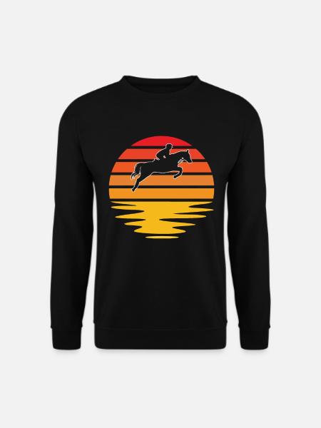 Chevaux Rétro - Sweat-shirt Unisexe - noir