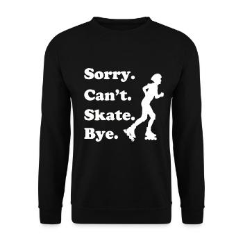 Inline Skate Cadeau Rollskates Roller 70s - Sweat-shirt Unisexe - noir - Devant - Alina (178cm) & Michal (187cm)