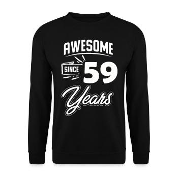 59th Birthday Gift Birthday Year - Unisex Sweatshirt - black - Front - Alina (178cm) & Michal (187cm)