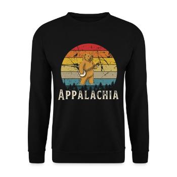 Banjo Shirts For Men Bluegrass Appalachia Folk - Unisex Sweatshirt - black - Front - Alina (178cm) & Michal (187cm)