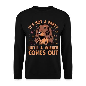 Dachshund Gift Dixie Viennese Doxie Dachshund - Unisex Sweatshirt - black - Front - Alina (178cm) & Michal (187cm)