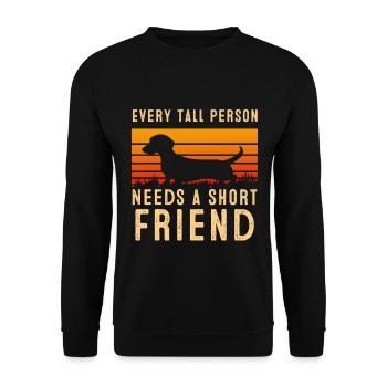 Dachshund Gift Dixie Viennese Doxie Dachshund - Unisex Sweatshirt - black - Front - Alina (178cm) & Michal (187cm)