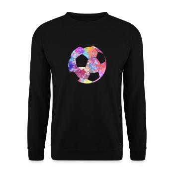 Fußball Tshirt Herren Damen Soccer Football - Unisex Pullover - Schwarz - Vorne - Alina (178cm) & Michal (187cm)