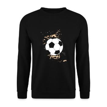 Fußball Tshirt Herren Damen Soccer Football - Unisex Pullover - Schwarz - Vorne - Alina (178cm) & Michal (187cm)