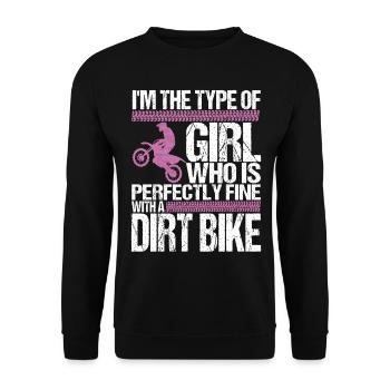 Moto de motocross - Sweat-shirt Unisexe - noir - Devant - Alina (178cm) & Michal (187cm)