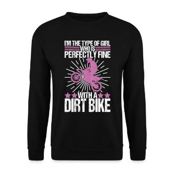 Moto de motocross - Sweat-shirt Unisexe - noir - Devant - Alina (178cm) & Michal (187cm)