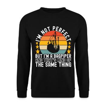 Bagpipes Bagpiper - Unisex Sweatshirt - black - Front - Alina (178cm) & Michal (187cm)
