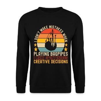 Bagpipes Bagpipers - Unisex Sweatshirt - black - Front - Alina (178cm) & Michal (187cm)