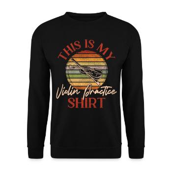 Violon Violoniste Rétro Vintage - Sweat-shirt Unisexe - noir - Devant - Alina (178cm) & Michal (187cm)