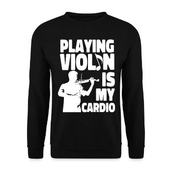 Violin Violinist Playing Violin Is - Unisex Sweatshirt - black - Front - Alina (178cm) & Michal (187cm)