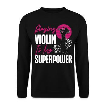 Violoniste violoniste jouant du violon est - Sweat-shirt Unisexe - noir - Devant - Alina (178cm) & Michal (187cm)