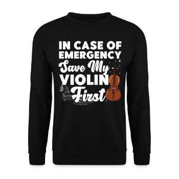 Violoniste en cas de - Sweat-shirt Unisexe - noir - Devant - Alina (178cm) & Michal (187cm)