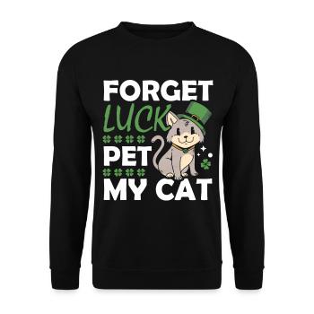 Oubliez le bonheur Pet My Cat Animal St. Patrick’s - Sweat-shirt Unisexe - noir - Devant - Alina (178cm) & Michal (187cm)
