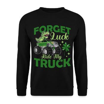 Oubliez le bonheur Montez mon camion Dinosaur St. - Sweat-shirt Unisexe - noir - Devant - Alina (178cm) & Michal (187cm)