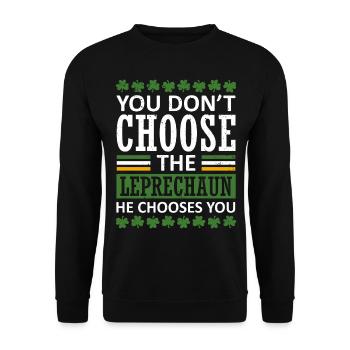 Les vibrations Leprechaun-st.-patrick’s-day-vibes que vous recherchez - Sweat-shirt Unisexe - noir - Devant - Alina (178cm) & Michal (187cm)