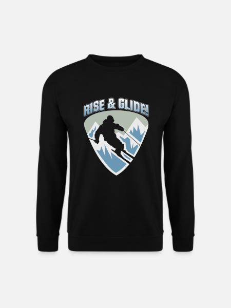 Skier Rise & Glide Ski - Unisex Sweatshirt - black
