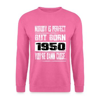 Personne n’est parfait mais né en 1950 - Sweat-shirt Unisexe - rose - Devant