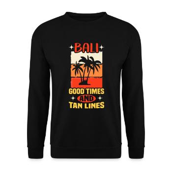 Bali Indonesien Strandurlaub am Meer - Unisex Pullover - Schwarz - Vorne - Alina (178cm) & Michal (187cm)