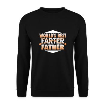 Fête des pères meilleur Farter Père Papa Père - Sweat-shirt Unisexe - noir - Devant - Alina (178cm) & Michal (187cm)