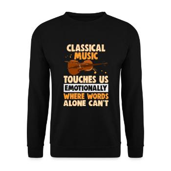 Classical Music Orchestra Musicians - Unisex Sweatshirt - black - Front - Alina (178cm) & Michal (187cm)