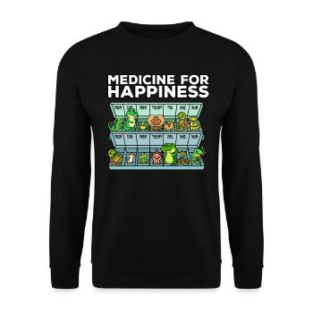 Medicine for Happiness Reptile Wildlife Animal Rescuer - Unisex Sweatshirt - black - Front - Alina (178cm) & Michal (187cm)