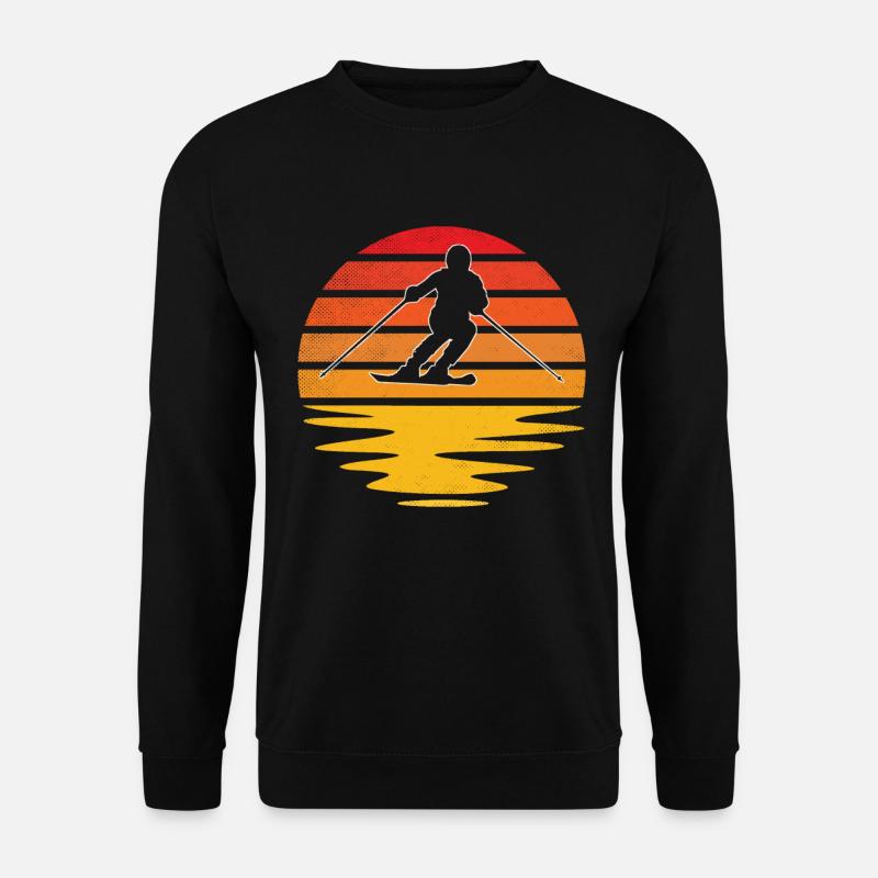Retro skiing - Unisex Sweatshirt - black