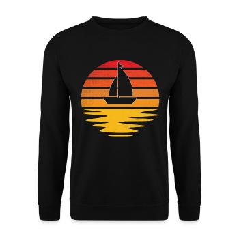 Rétro de la voile - Sweat-shirt Unisexe - noir - Devant - Alina (178cm) & Michal (187cm)