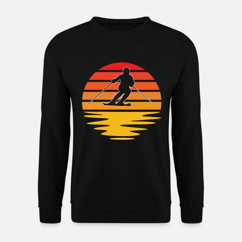 Ski Retro - Unisex Pullover - Schwarz