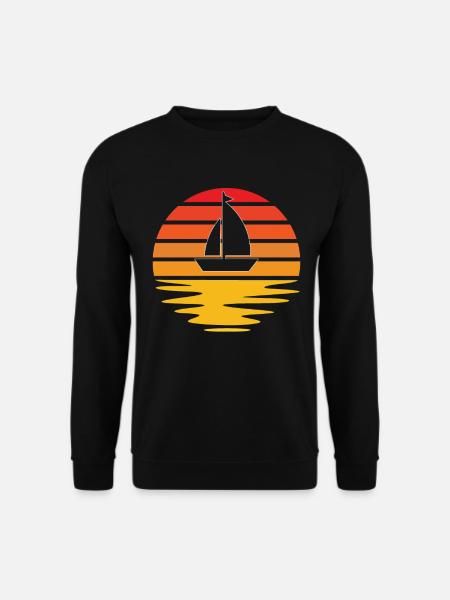 Segeln Retro - Unisex Pullover - Schwarz