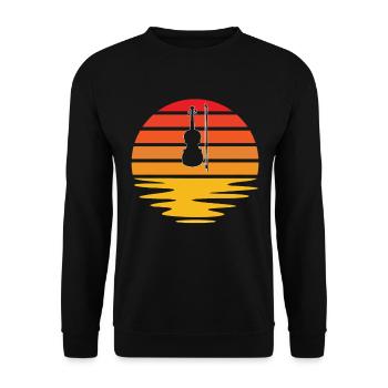 Violon Rétro - Sweat-shirt Unisexe - noir - Devant - Alina (178cm) & Michal (187cm)