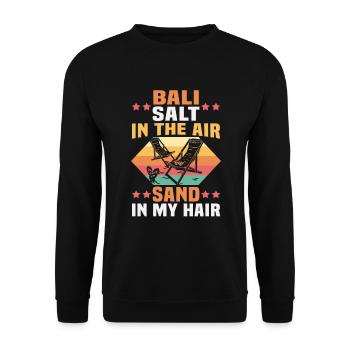 Bali Indonesia beach holiday by the sea - Unisex Sweatshirt - black - Front - Alina (178cm) & Michal (187cm)