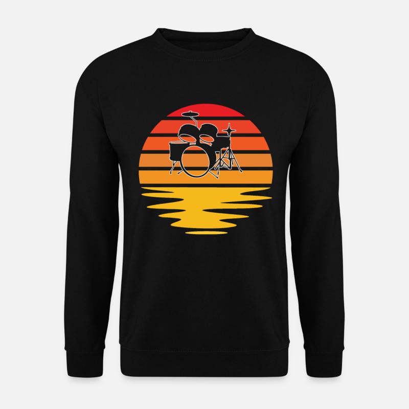Schlagzeug Retro - Unisex Pullover - Schwarz