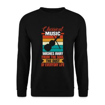 Classical Music Orchestra Musicians - Unisex Sweatshirt - black - Front - Alina (178cm) & Michal (187cm)
