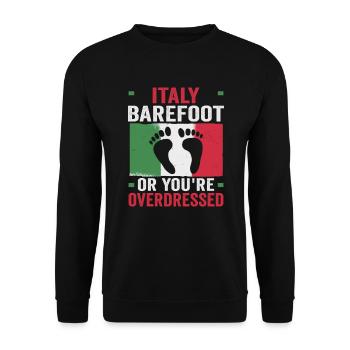 Italien Strandurlaub am Meer Design Strandmotiv - Unisex Pullover - Schwarz - Vorne - Alina (178cm) & Michal (187cm)