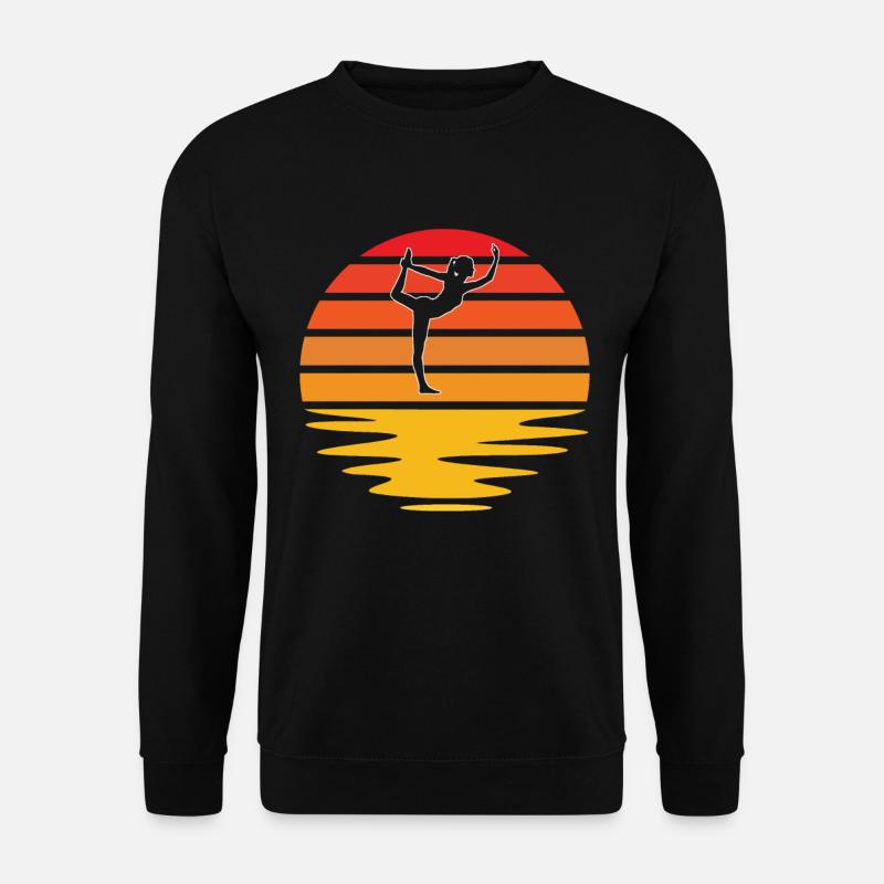 Yoga Retro - Unisex Pullover - Schwarz