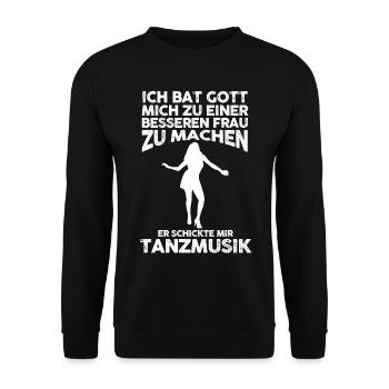Tanzen Party Musik Tänzer - Unisex Pullover - Schwarz - Vorne - Alina (178cm) & Michal (187cm)