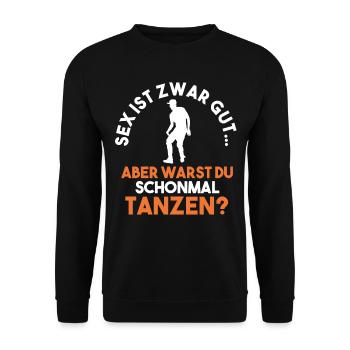 Tanzen Party Musik Tänzer - Unisex Pullover - Schwarz - Vorne - Alina (178cm) & Michal (187cm)
