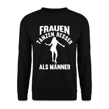 Tanzen Party Musik Tänzer - Unisex Pullover - Schwarz - Vorne - Alina (178cm) & Michal (187cm)