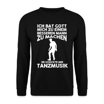 Tanzen Party Musik Tänzer - Unisex Pullover - Schwarz - Vorne - Alina (178cm) & Michal (187cm)