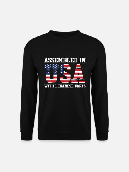 Né Liban Liban États-Unis - Sweat-shirt Unisexe - noir