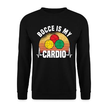 Boccia Petanque Boule Boccia Player Lyonnais - Unisex Sweatshirt - black - Front - Alina (178cm) & Michal (187cm)