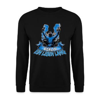 Berlin 2 ein Leben lang - Unisex Pullover - Schwarz - Vorne - Alina (178cm) & Michal (187cm)