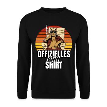 Katzen Katze Katzenshirt Katze Geschenkidee kitten - Unisex Pullover - Schwarz - Vorne - Alina (178cm) & Michal (187cm)