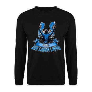 Kiel ein Leben lang - Unisex Pullover - Schwarz - Vorne - Alina (178cm) & Michal (187cm)
