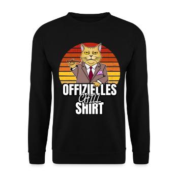 Katzen Katze Katzenshirt Katze Geschenkidee kitten - Unisex Pullover - Schwarz - Vorne - Alina (178cm) & Michal (187cm)